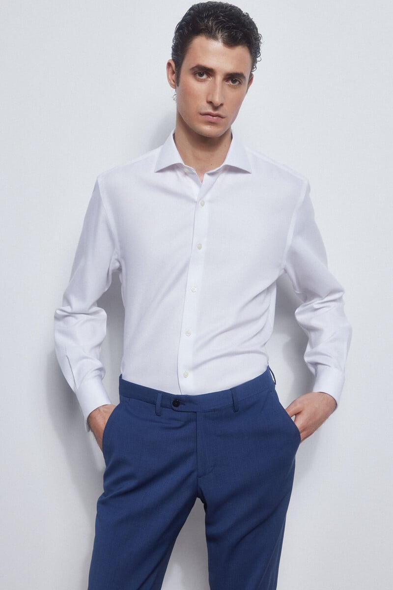 Cortefiel Camisa gemelos lisa non iron + antimanchas