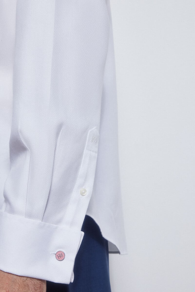 Cortefiel Camisa gemelos lisa non iron + antimanchas Oferta exclusiva