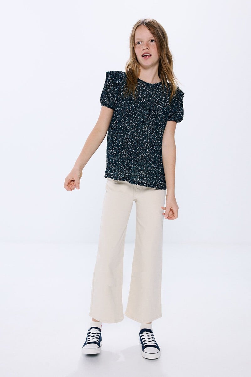 Cortefiel Blusa flores niña Precio ultrabajo