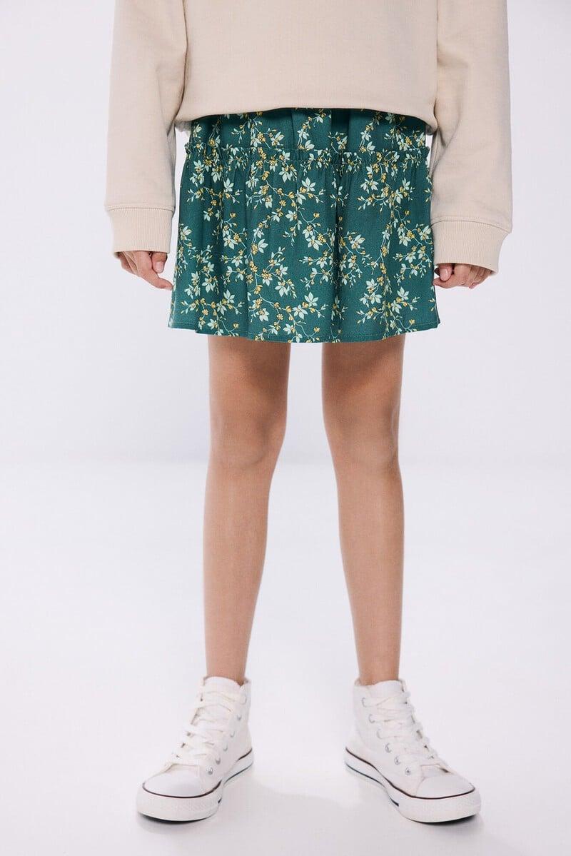 Cortefiel Falda flores niña Outlet