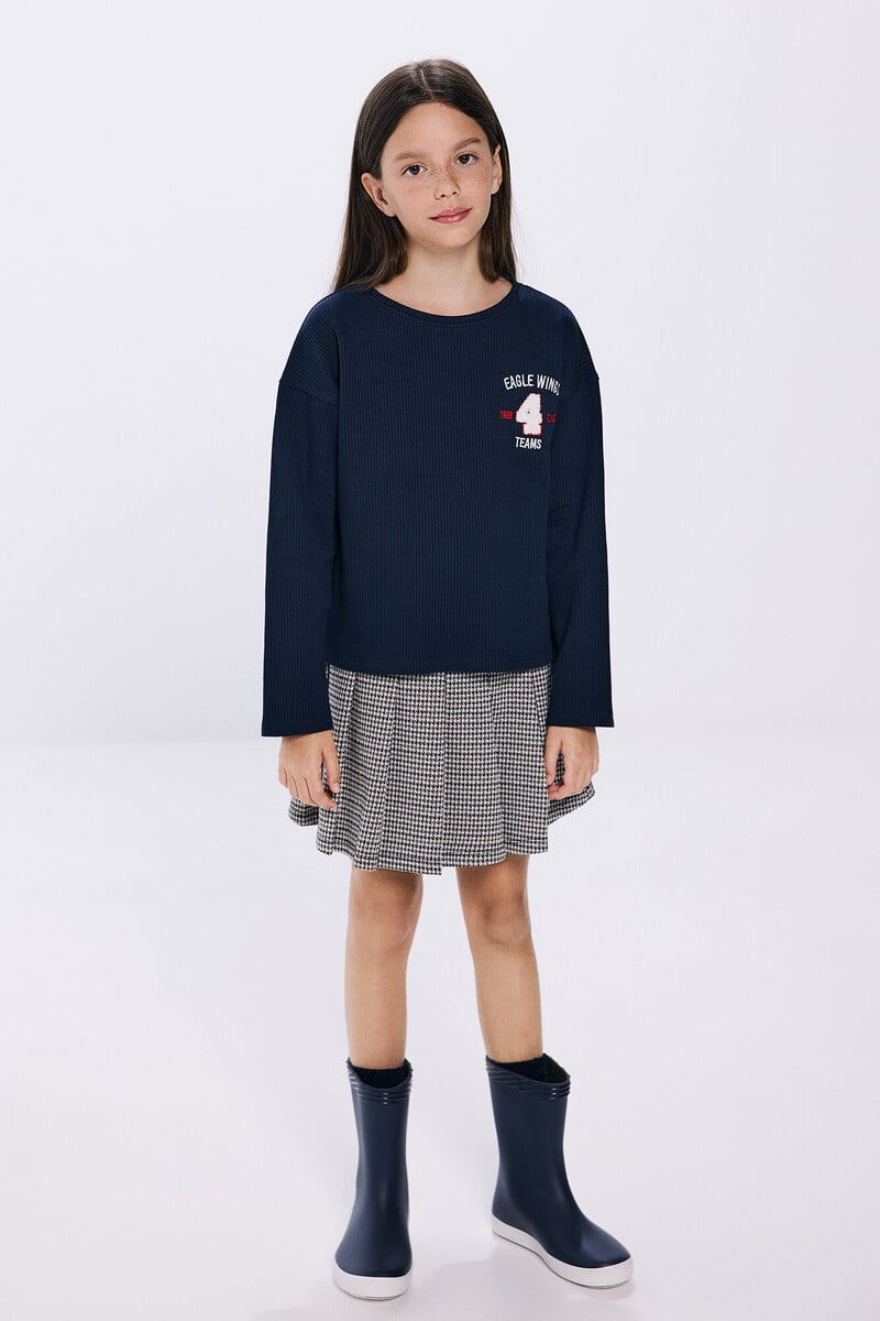 Cortefiel Camiseta rib "Wings" niña