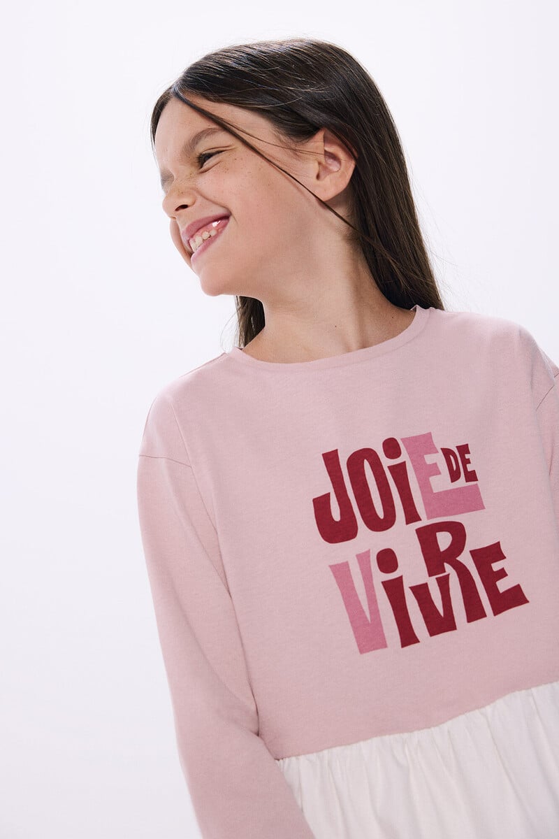 Cortefiel Camiseta "Joie de Vivre" niña En oferta