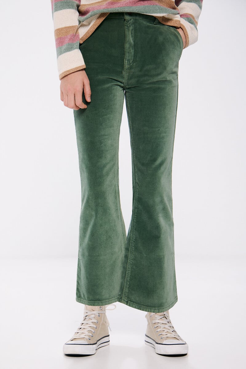 Cortefiel Pantalon flare velour niña Ventas relámpago
