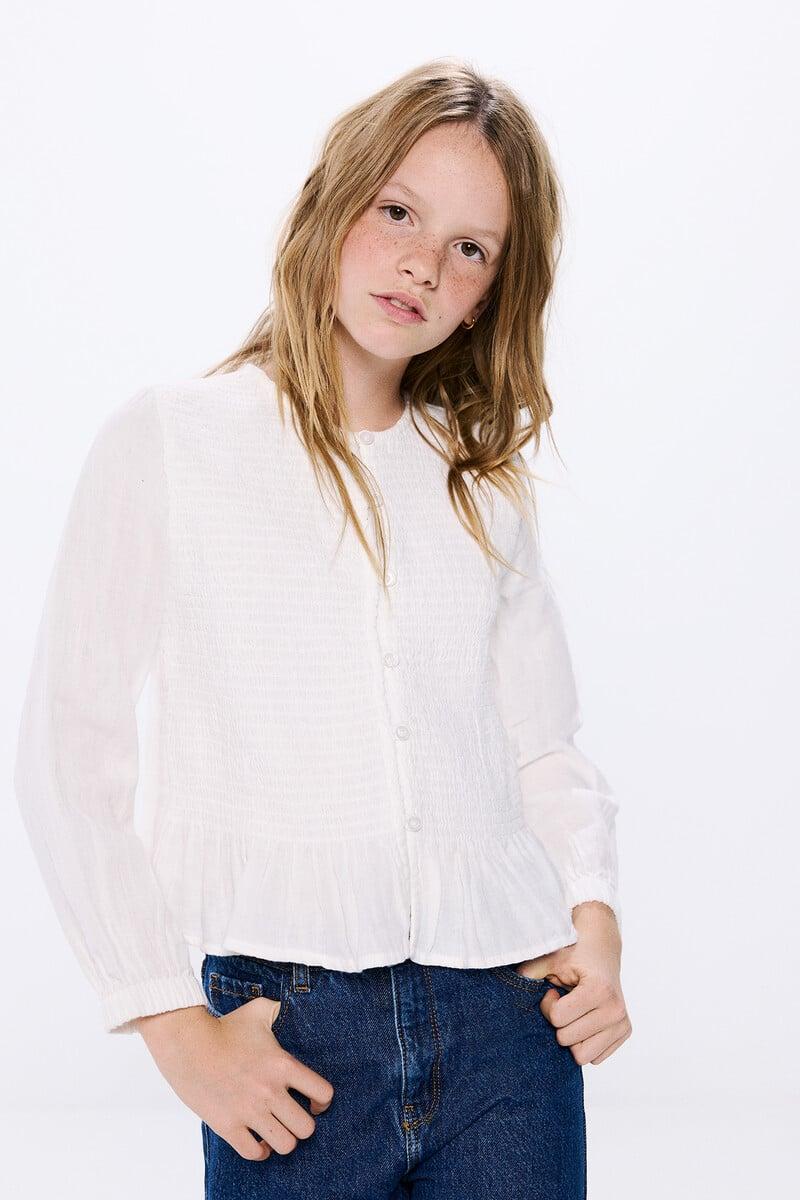 Cortefiel Blusa nido abeja niña Tienda