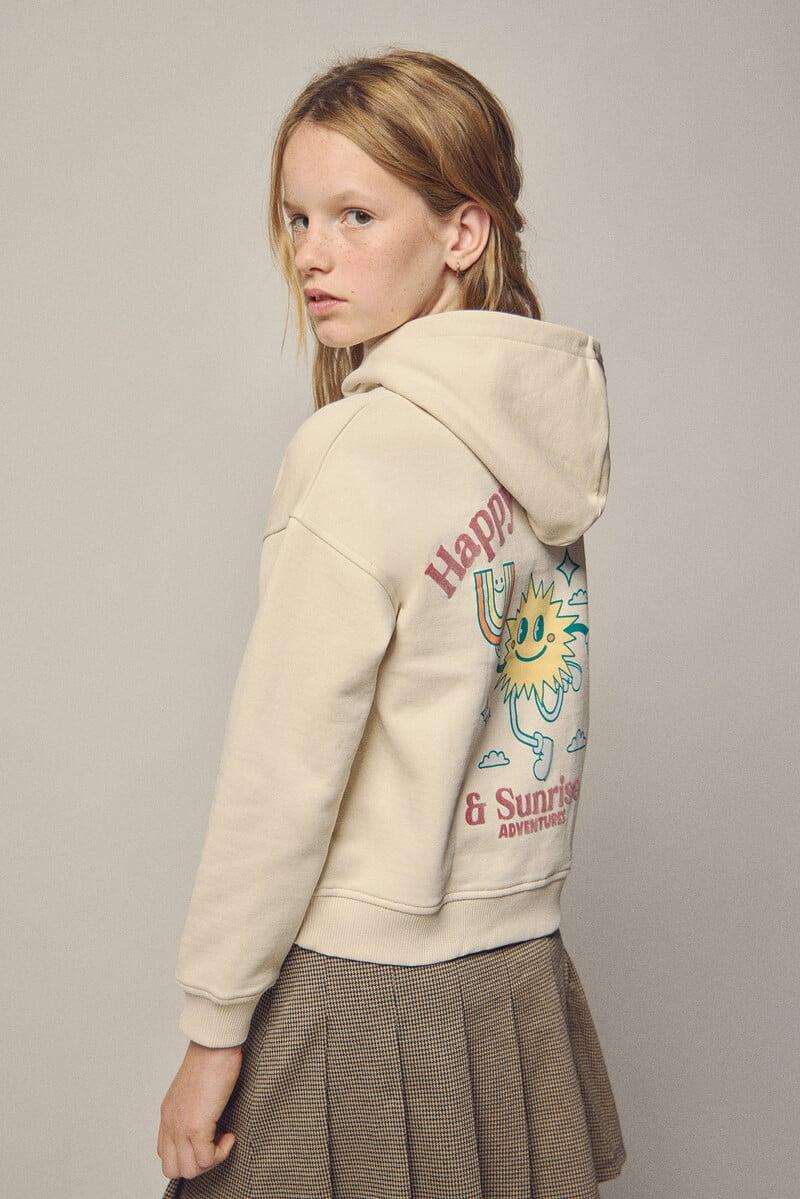 Cortefiel Sudadera capucha Rainbow niña Liquidación
