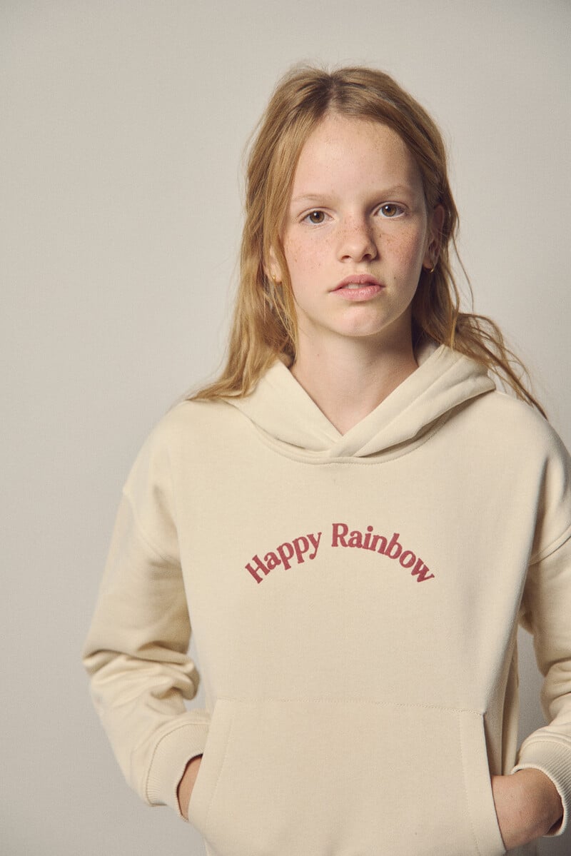 Cortefiel Sudadera capucha Rainbow niña Liquidación