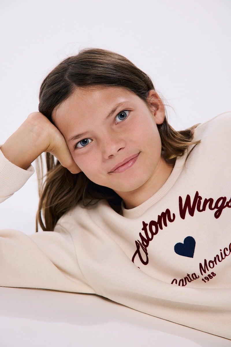 Cortefiel Sudadera bimateria niña Envío gratis