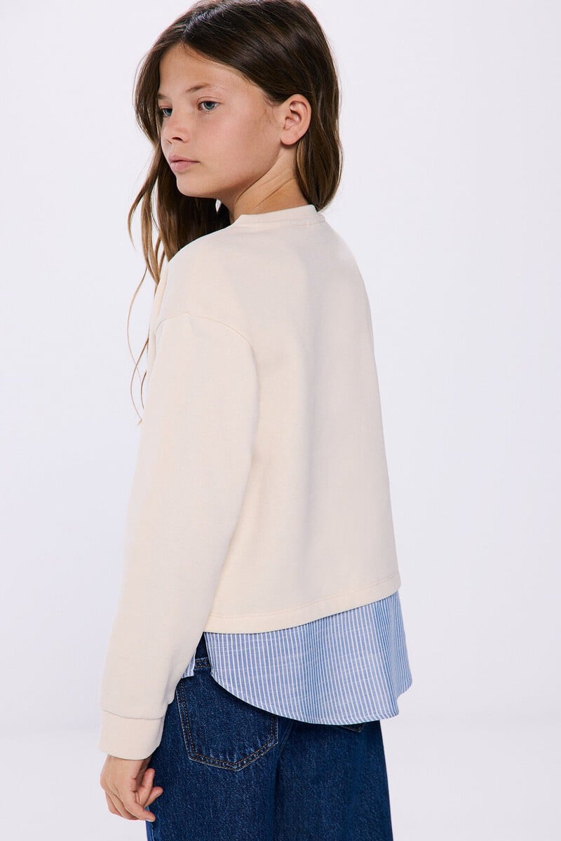 Cortefiel Sudadera bimateria niña Envío gratis