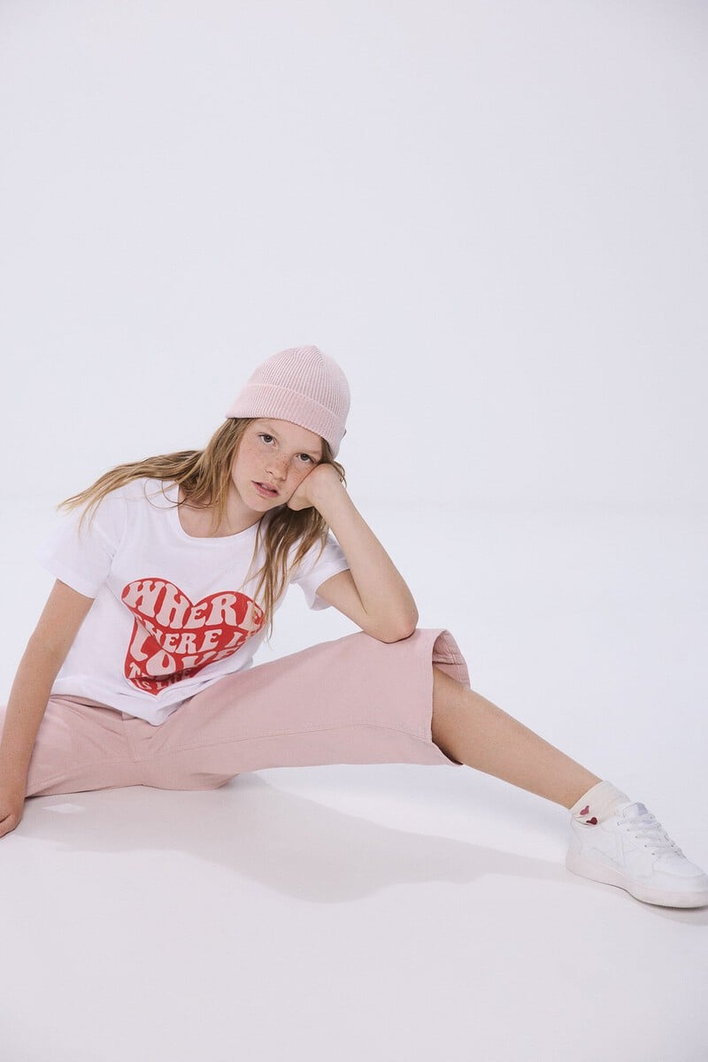 Cortefiel Camiseta corazón niña ÚLTIMAS EDICIONES