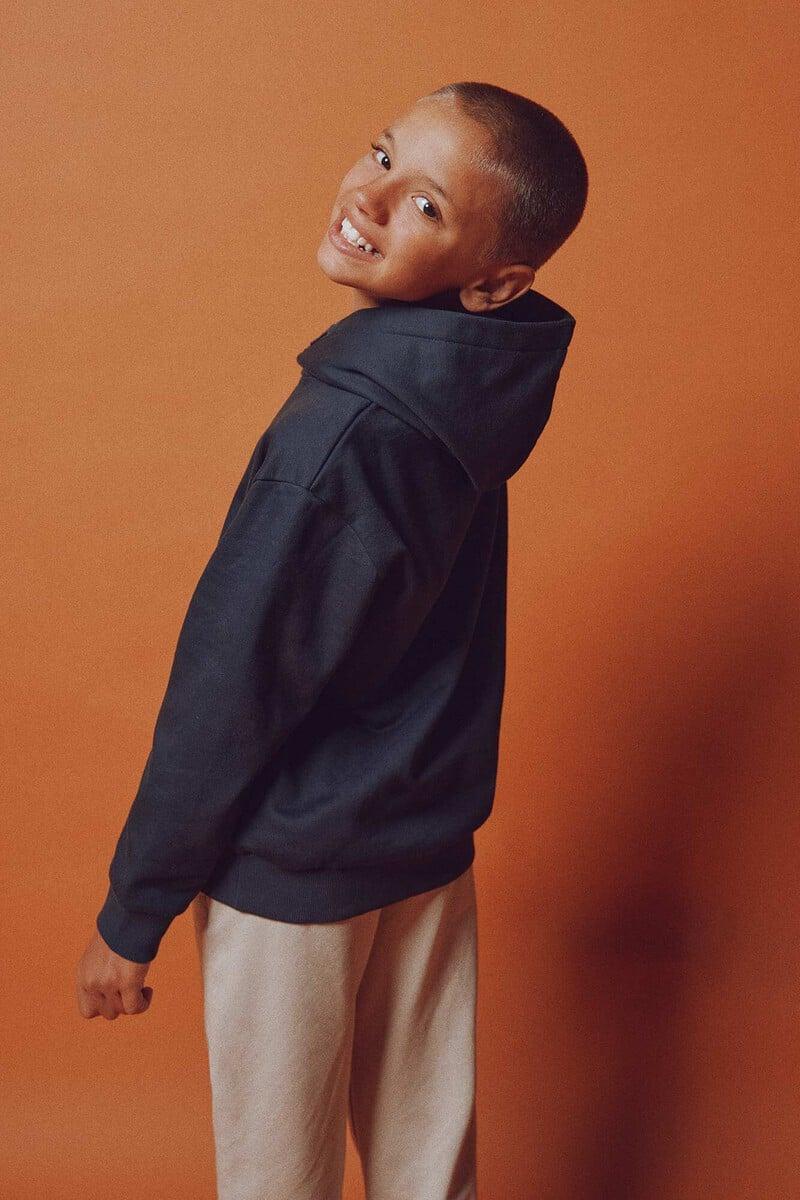 Cortefiel Sudadera capucha logo niño Superdescuento