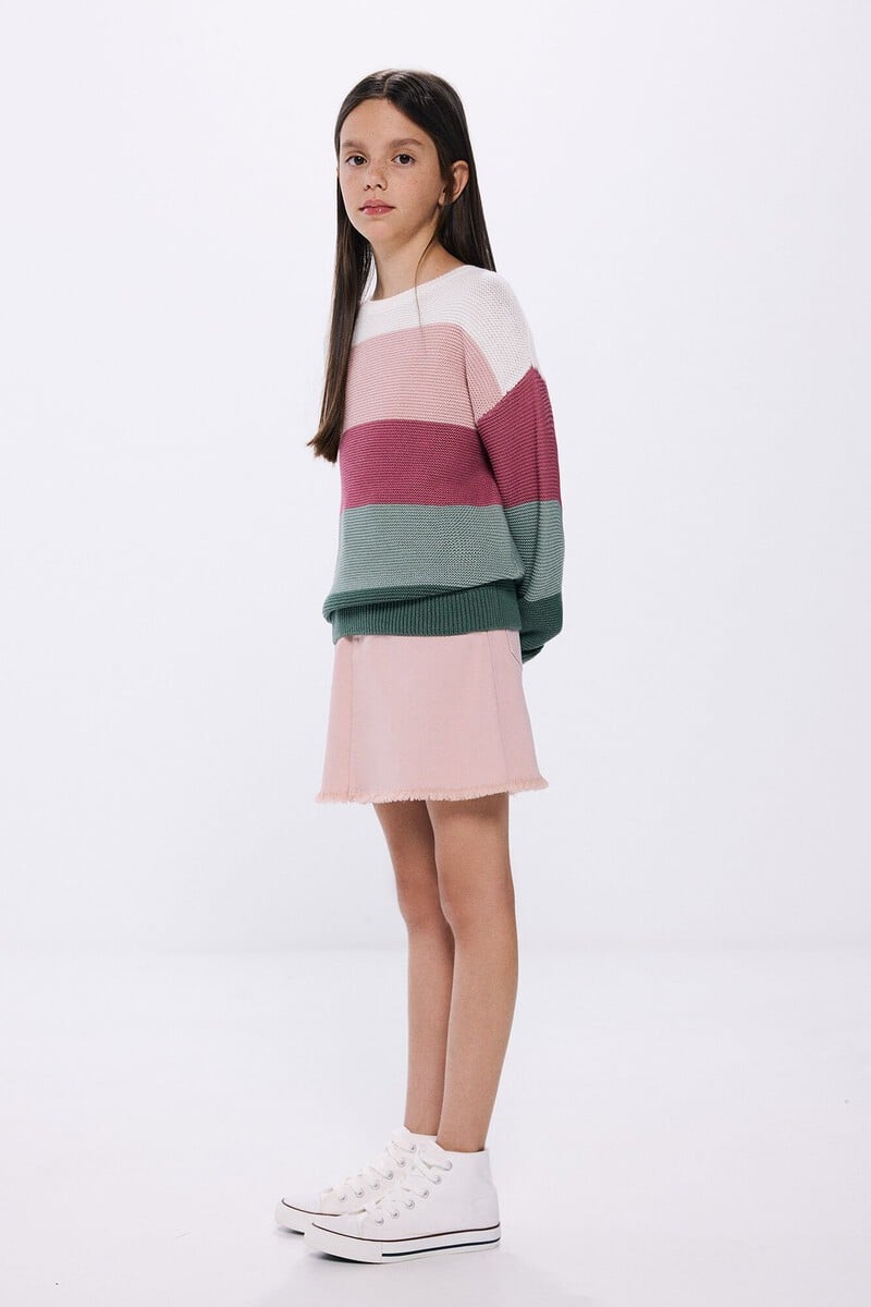 Cortefiel Falda desflecada niña Oferta exclusiva