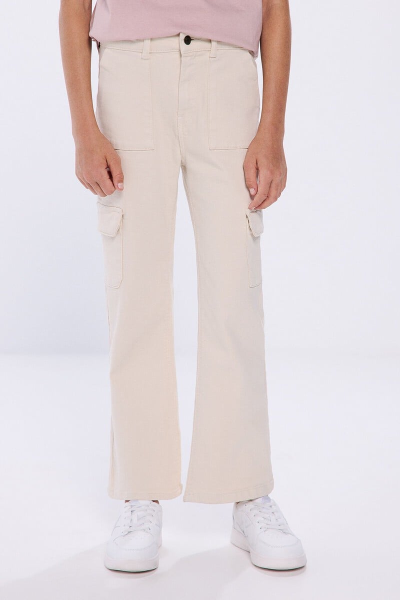 Cortefiel Pantalón cargo flare niña Ofertas especiales