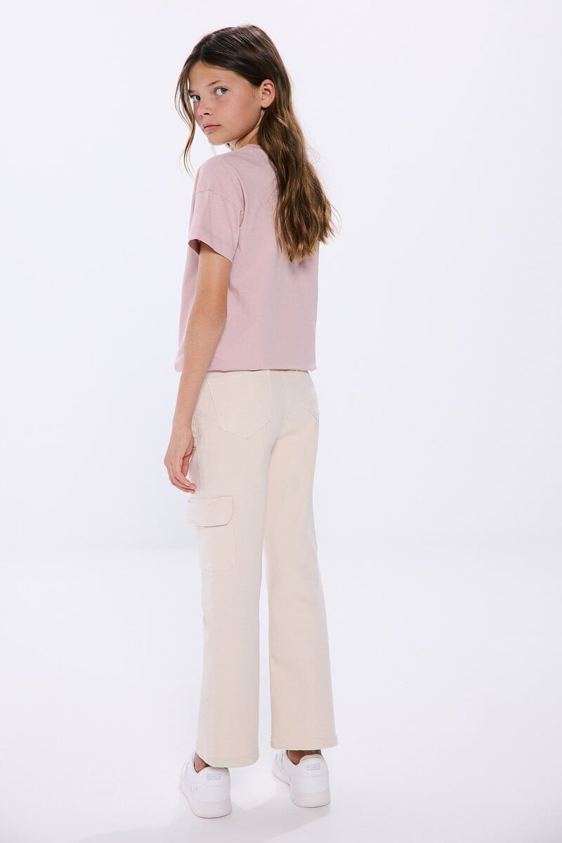 Cortefiel Pantalón cargo flare niña Ofertas especiales
