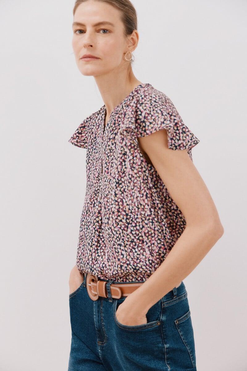 Cortefiel Blusa manga volante Devoluciones gratuitas
