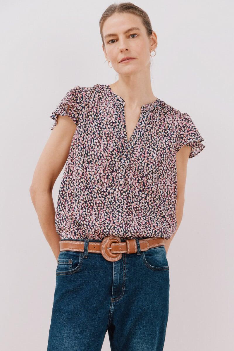 Cortefiel Blusa manga volante Devoluciones gratuitas
