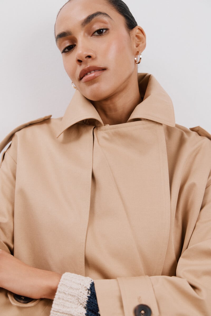 Cortefiel Gabardina corta Outlet