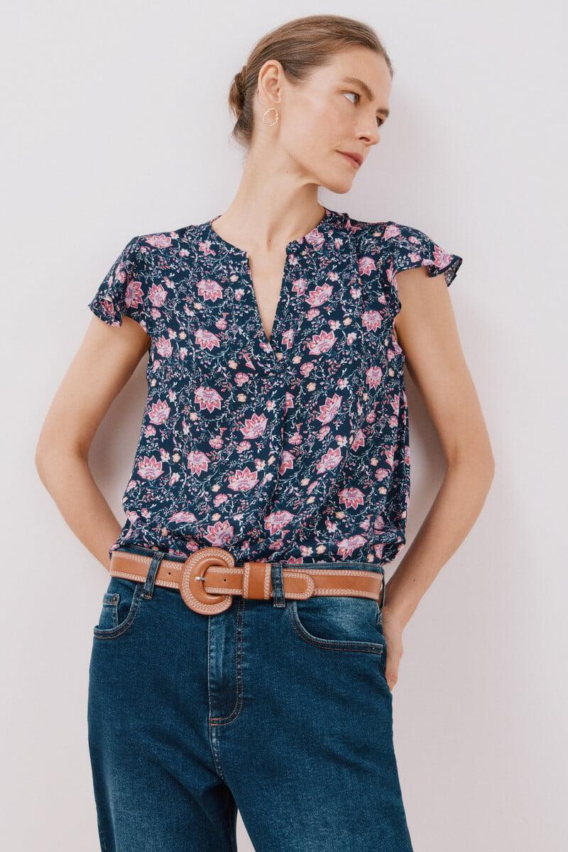 Cortefiel Blusa manga volante Ofertas