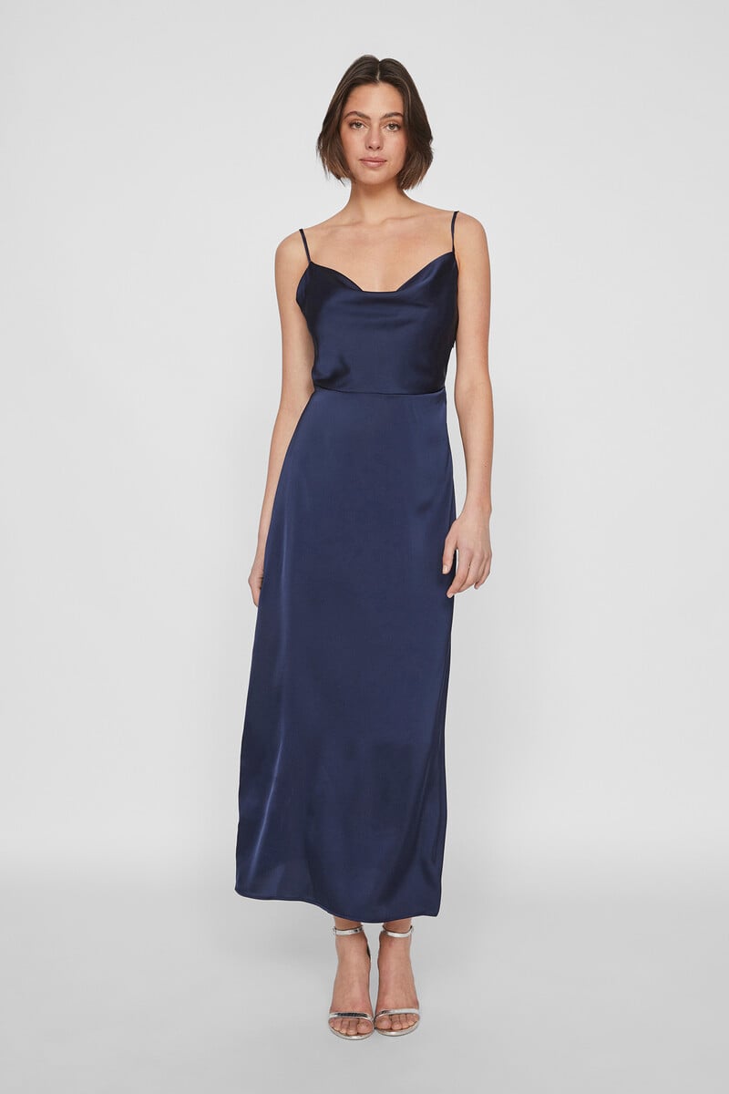 Cortefiel Vestido midi satinado Venta caliente