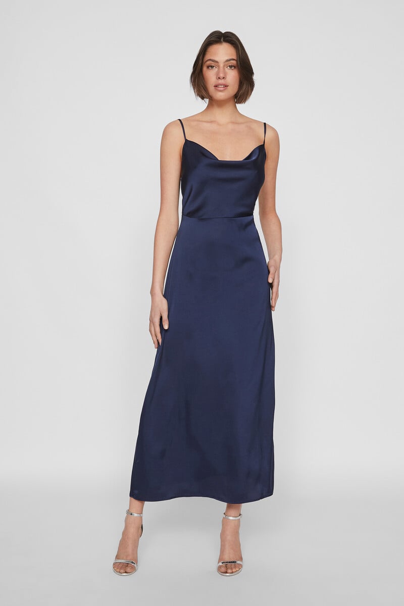 Cortefiel Vestido midi satinado Venta caliente