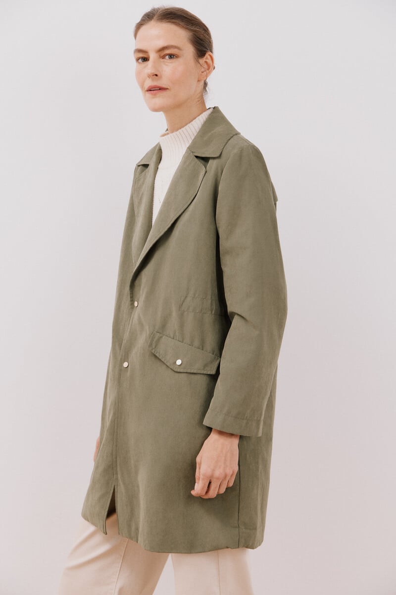 Cortefiel Gabardina fluida waterrrepelent Gran oferta