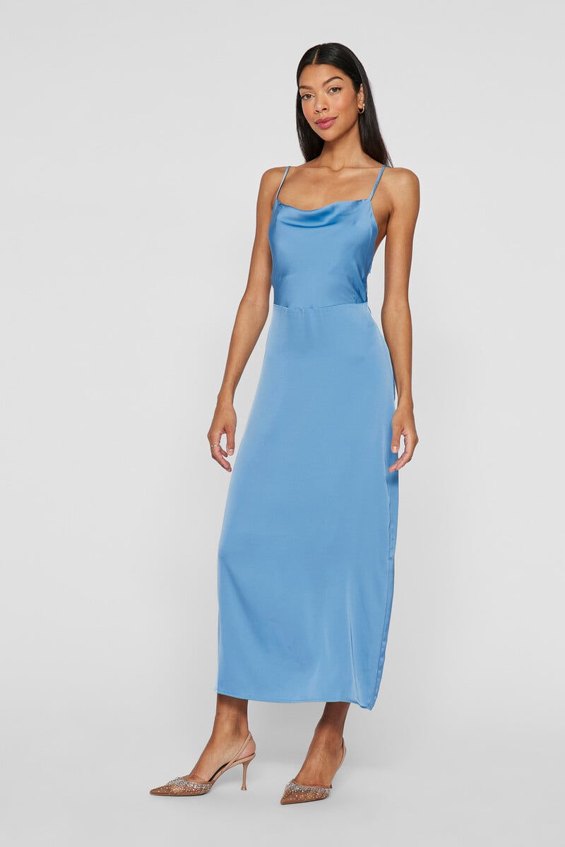 Cortefiel Vestido midi satinado Liquidación