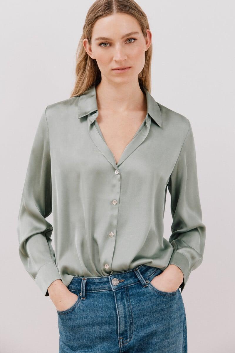 Cortefiel Camisa satinada