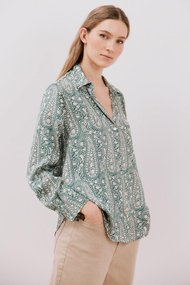 Cortefiel Camisa satinada