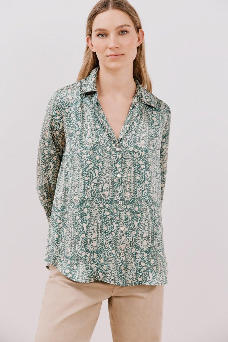 Cortefiel Camisa satinada Rebajas top