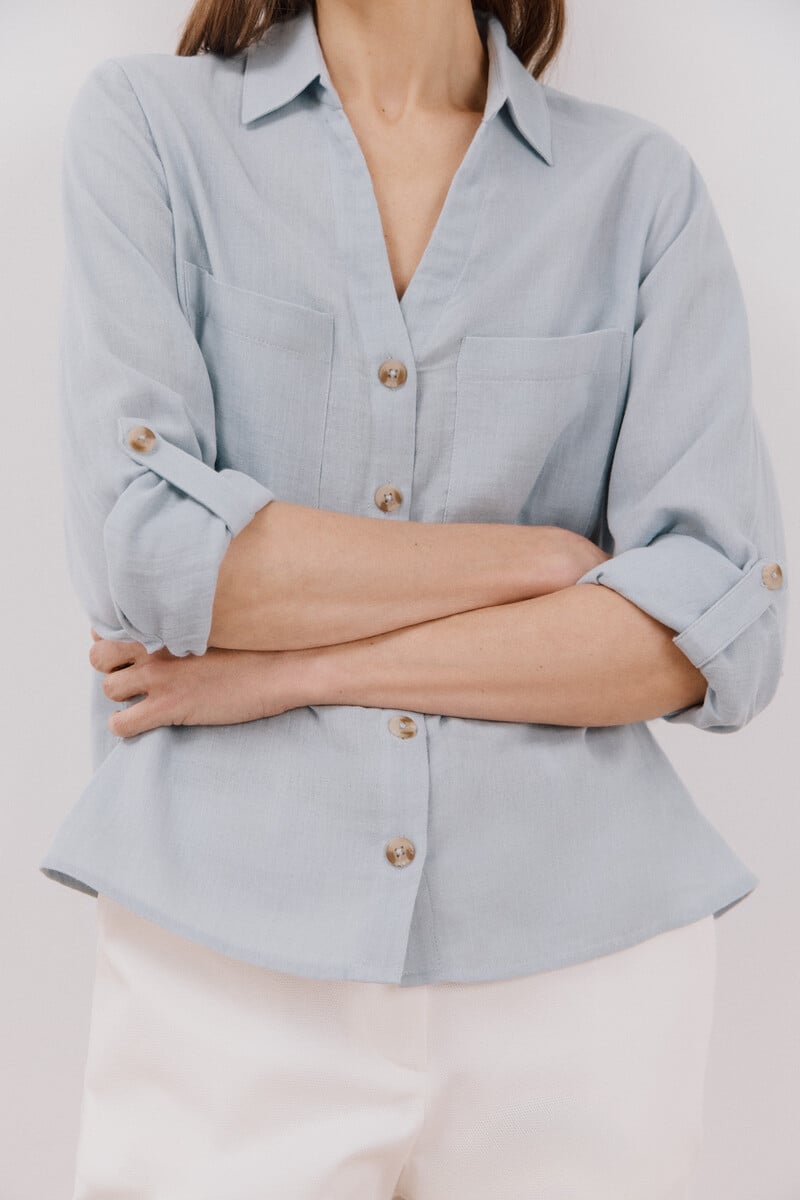 Cortefiel Camisa algodón estampada Envío gratis