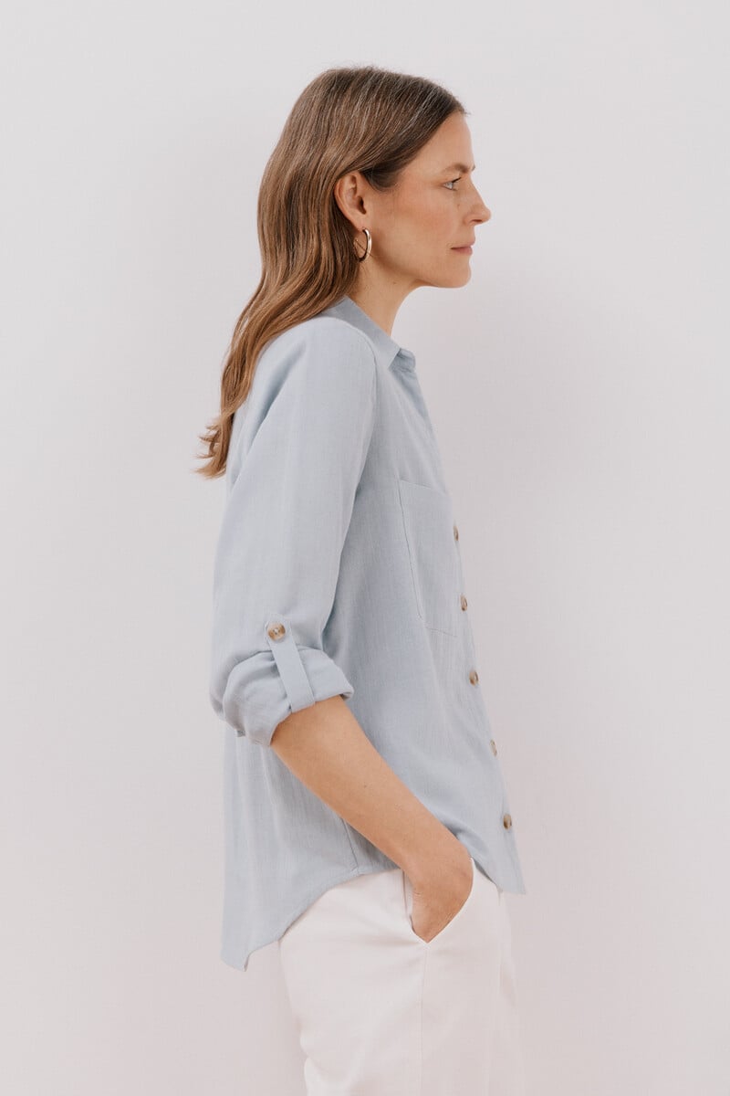 Cortefiel Camisa algodón estampada Envío gratis