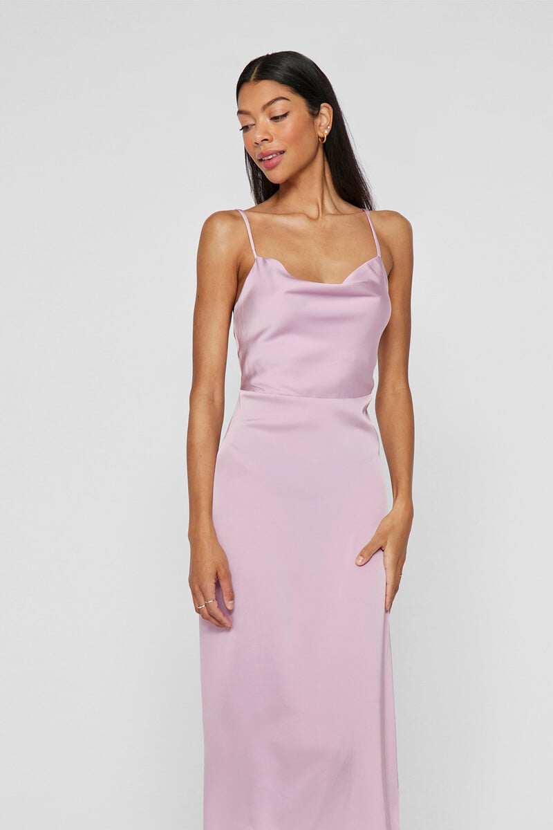 Cortefiel Vestido midi satinado Últimos 3 días
