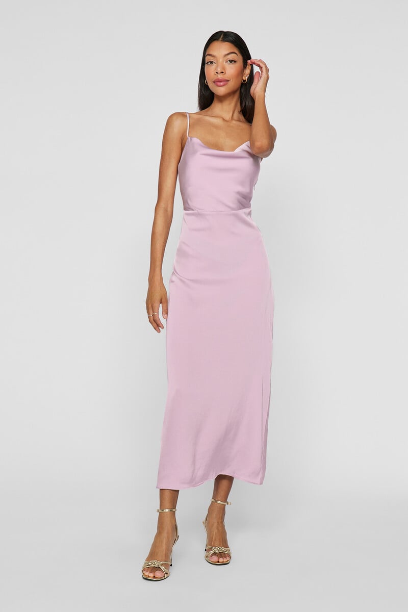 Cortefiel Vestido midi satinado Últimos 3 días