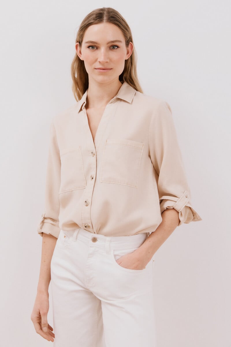 Cortefiel Camisa Vaquera Tencel Último día