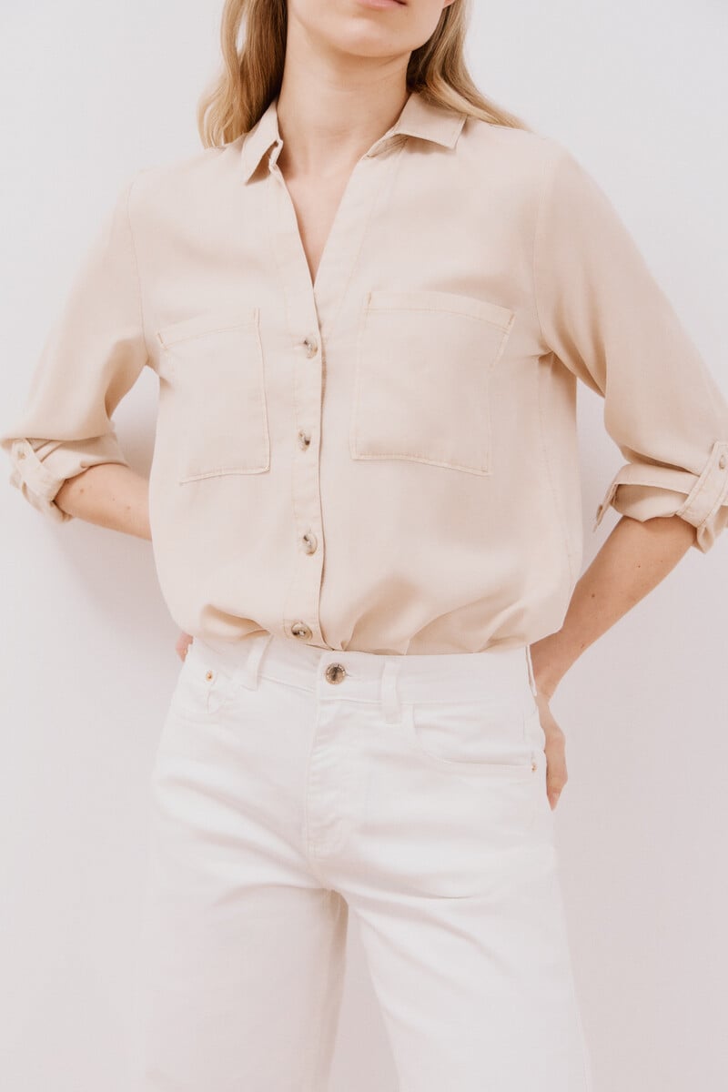 Cortefiel Camisa Vaquera Tencel Último día