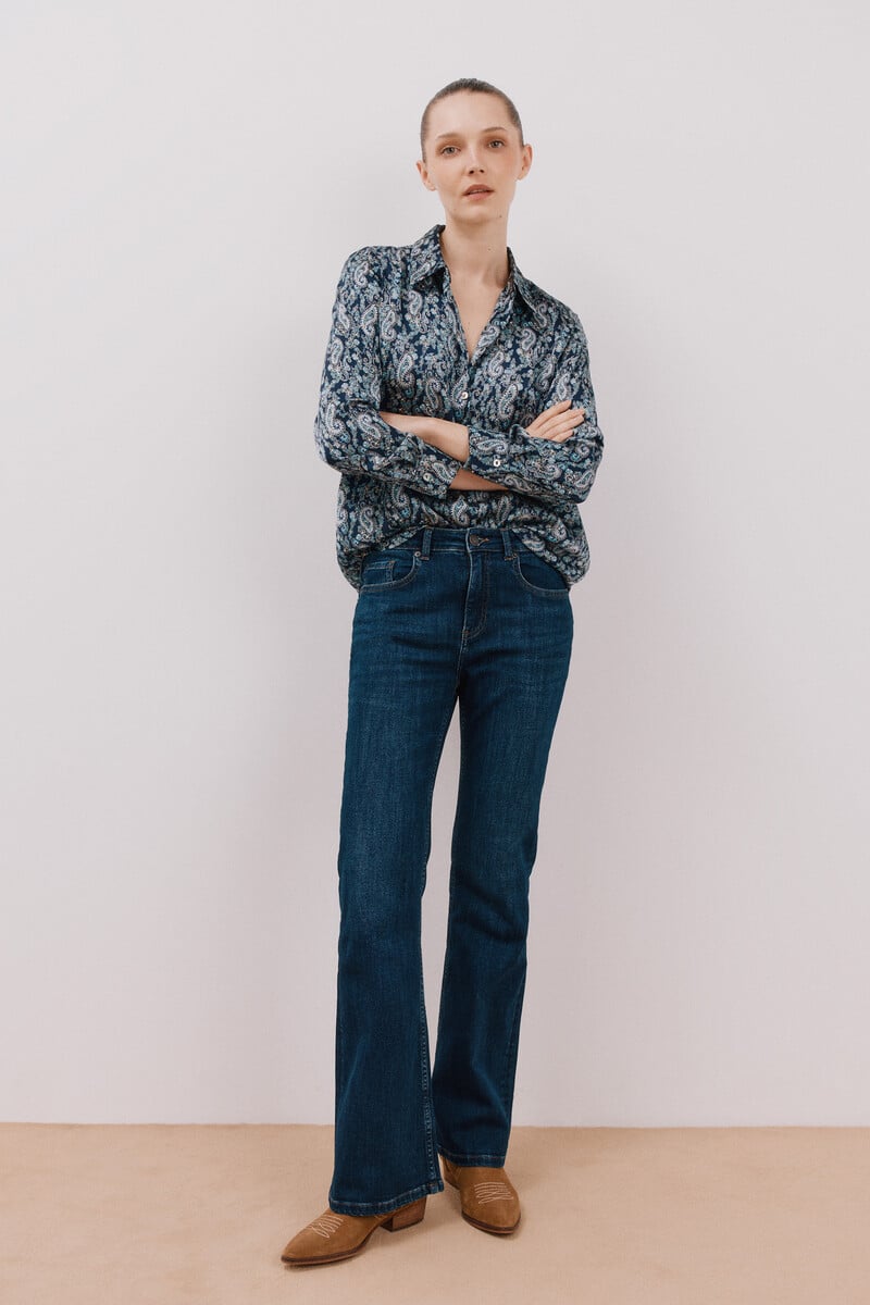 Cortefiel Camisa satinada Oferta especial de fábrica