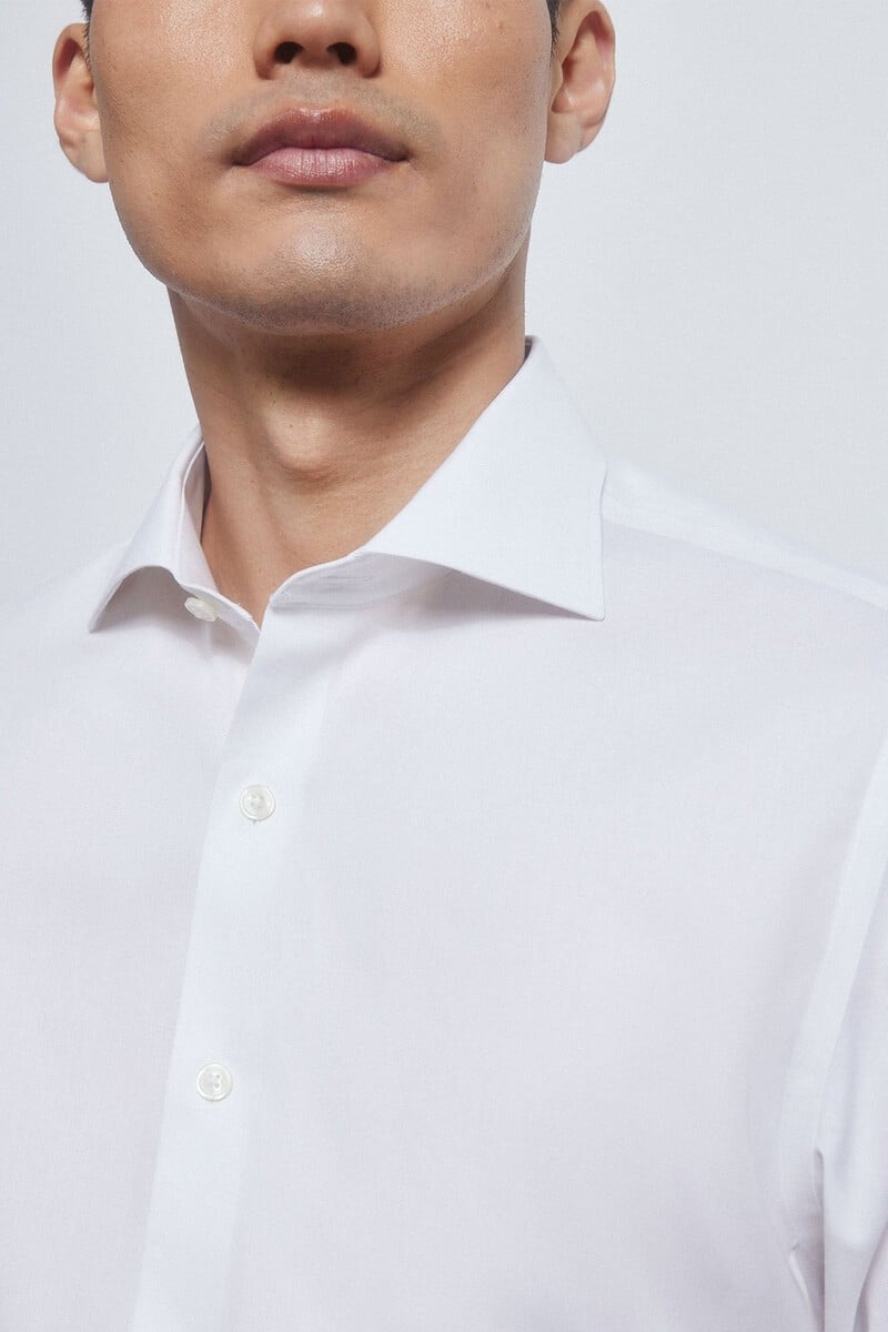 Cortefiel Camisa gemelos lisa non iron + antimanchas Precios de Black Friday