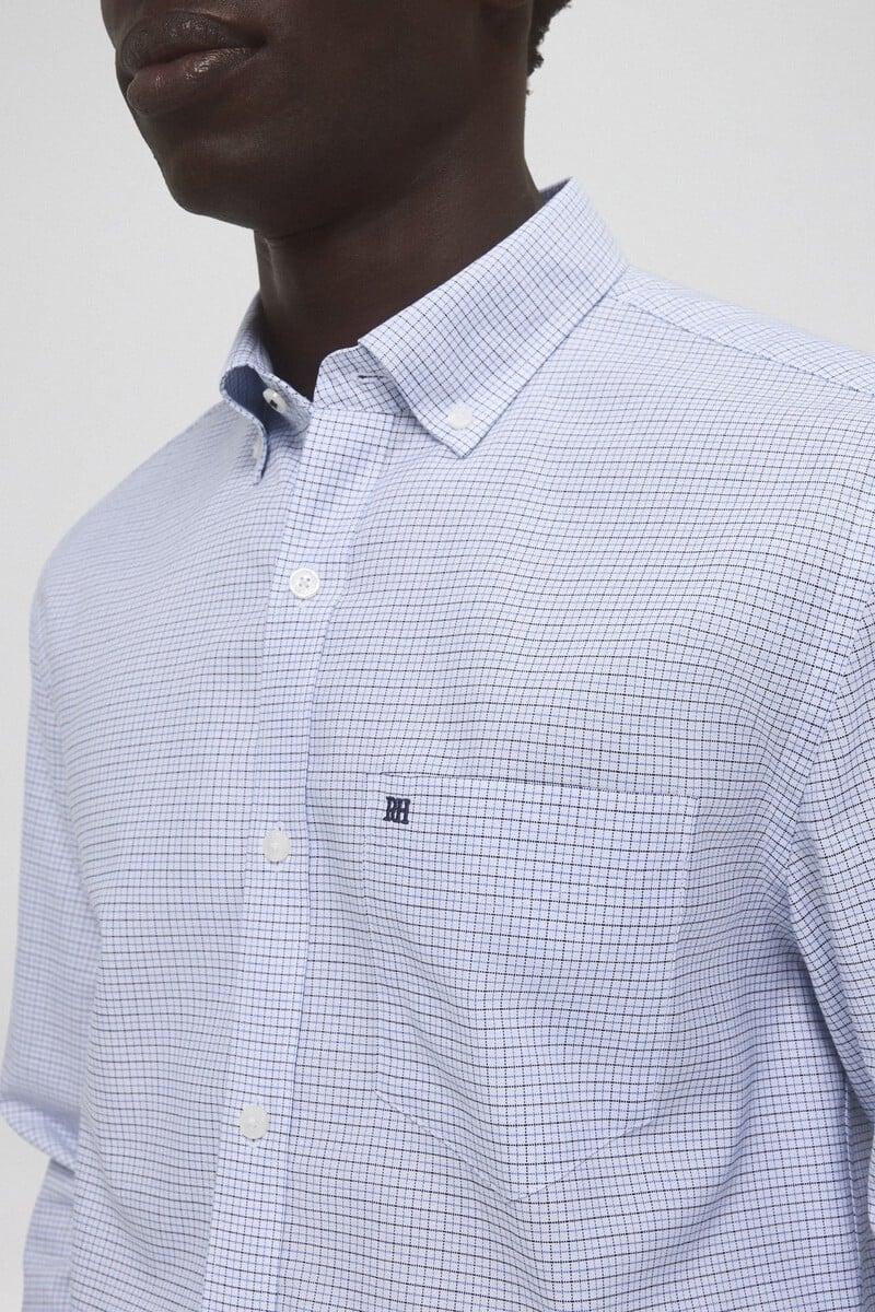Cortefiel Camisa non iron oxford cuadros Oferta exclusiva