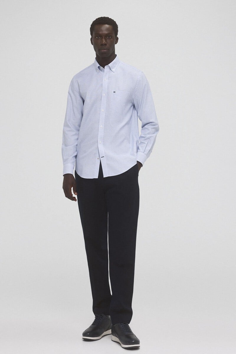 Cortefiel Camisa non iron oxford cuadros Oferta exclusiva