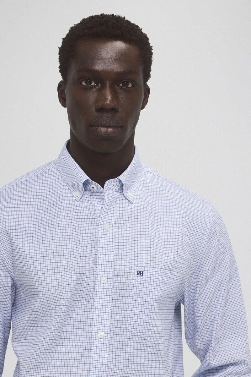 Cortefiel Camisa non iron oxford cuadros Oferta exclusiva