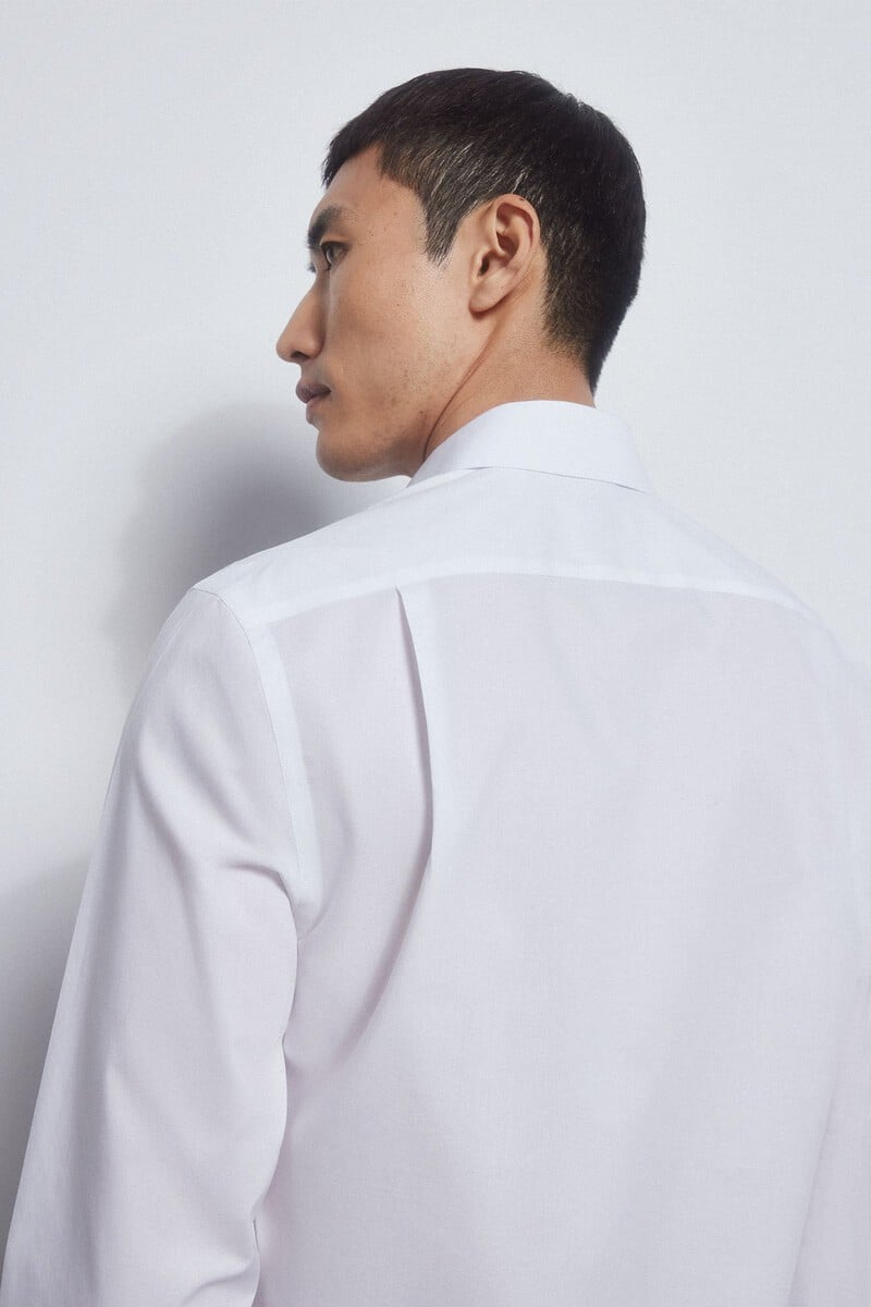 Cortefiel Camisa vestir lisa non iron + antimanchas Devoluciones gratuitas