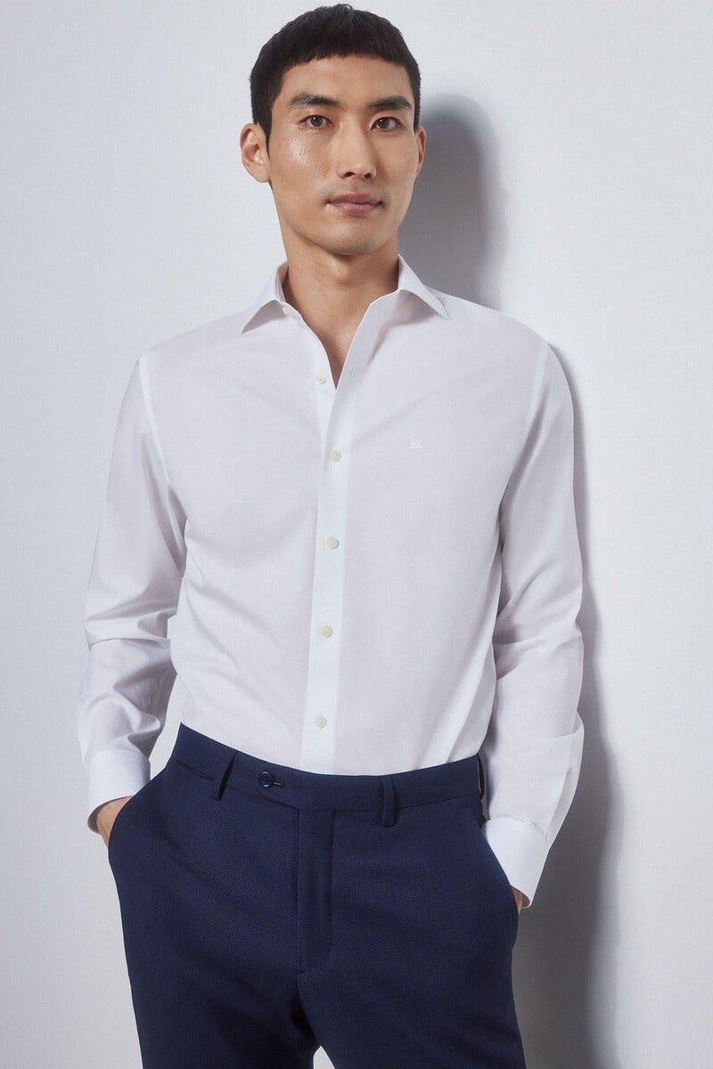 Cortefiel Camisa vestir lisa non iron + antimanchas Devoluciones gratuitas