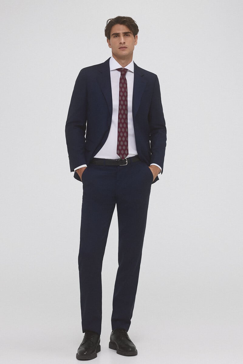 Cortefiel Pantalón traje cuadro slim