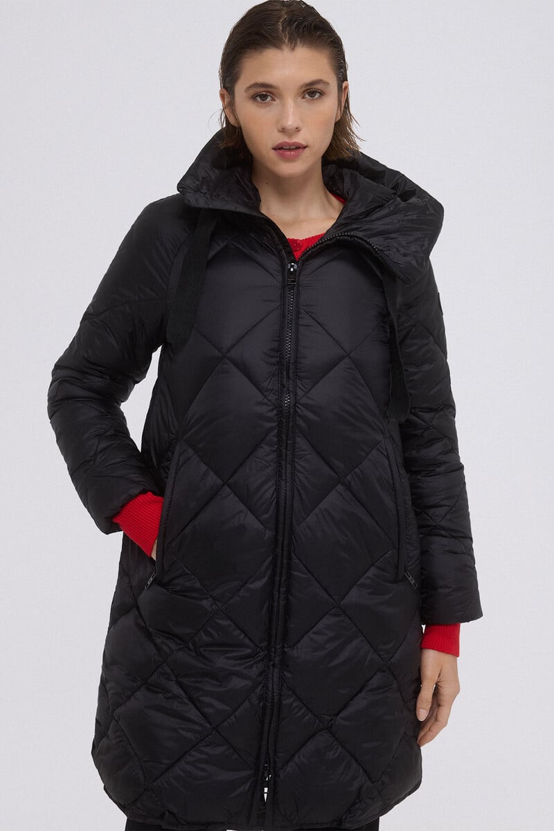 Cortefiel Parka larga capucha Ofertas