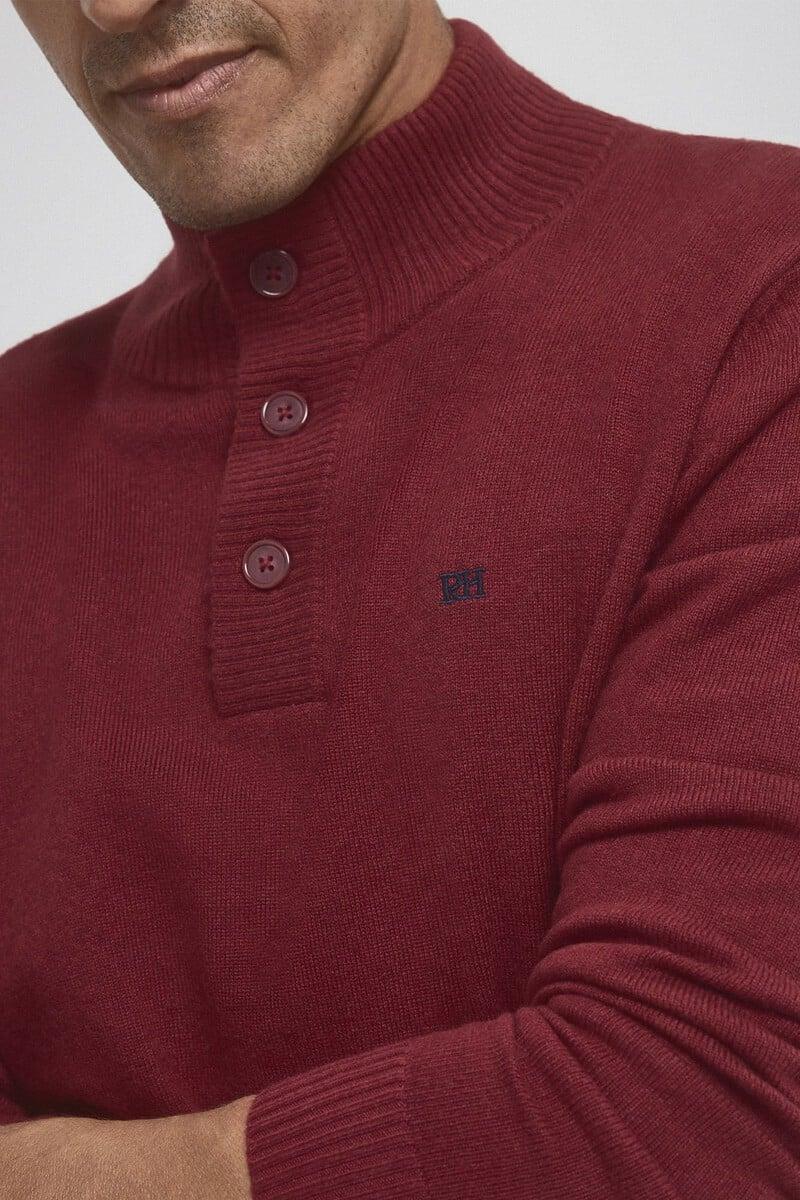 Cortefiel Jersey lana cashmere cuello alto botones Rebajas baratas