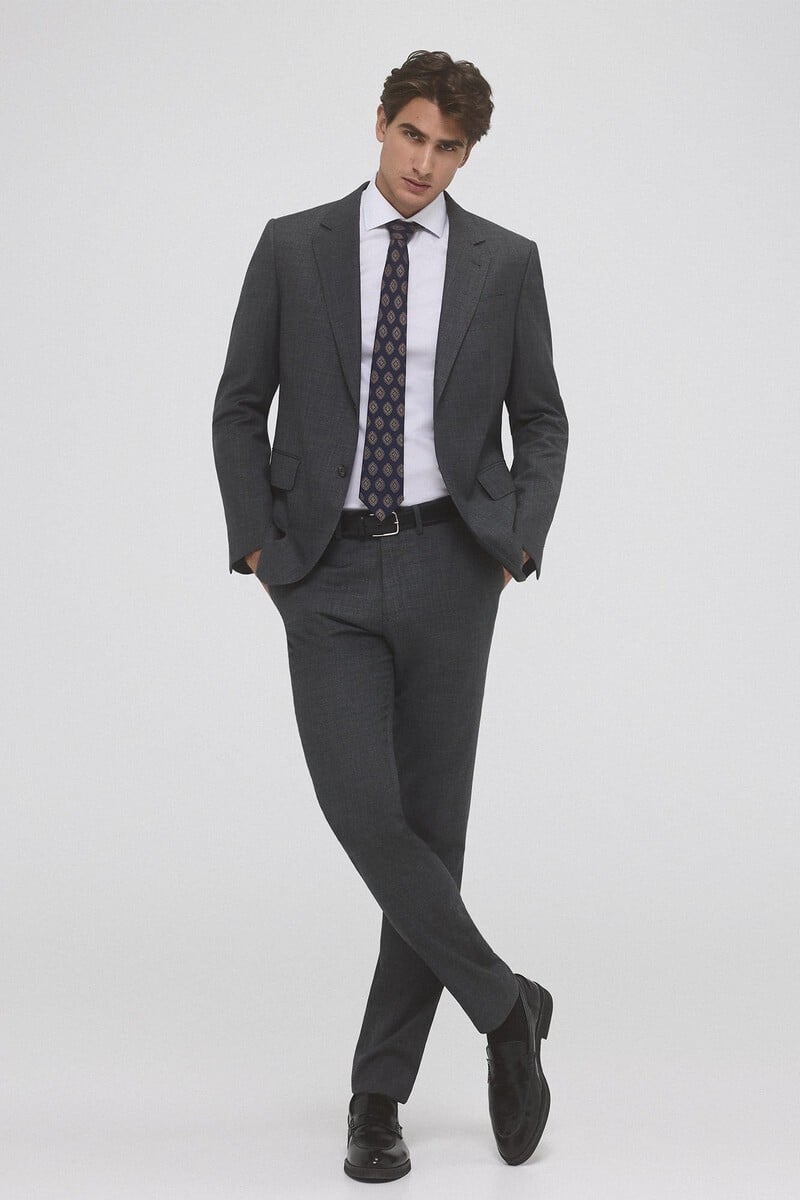 Cortefiel Camisa vestir non iron y antimanchas lisa tailored fit Rebajas de fábrica