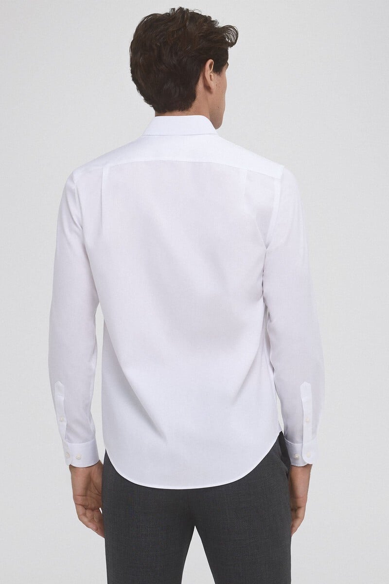 Cortefiel Camisa vestir non iron y antimanchas lisa tailored fit Rebajas de fábrica