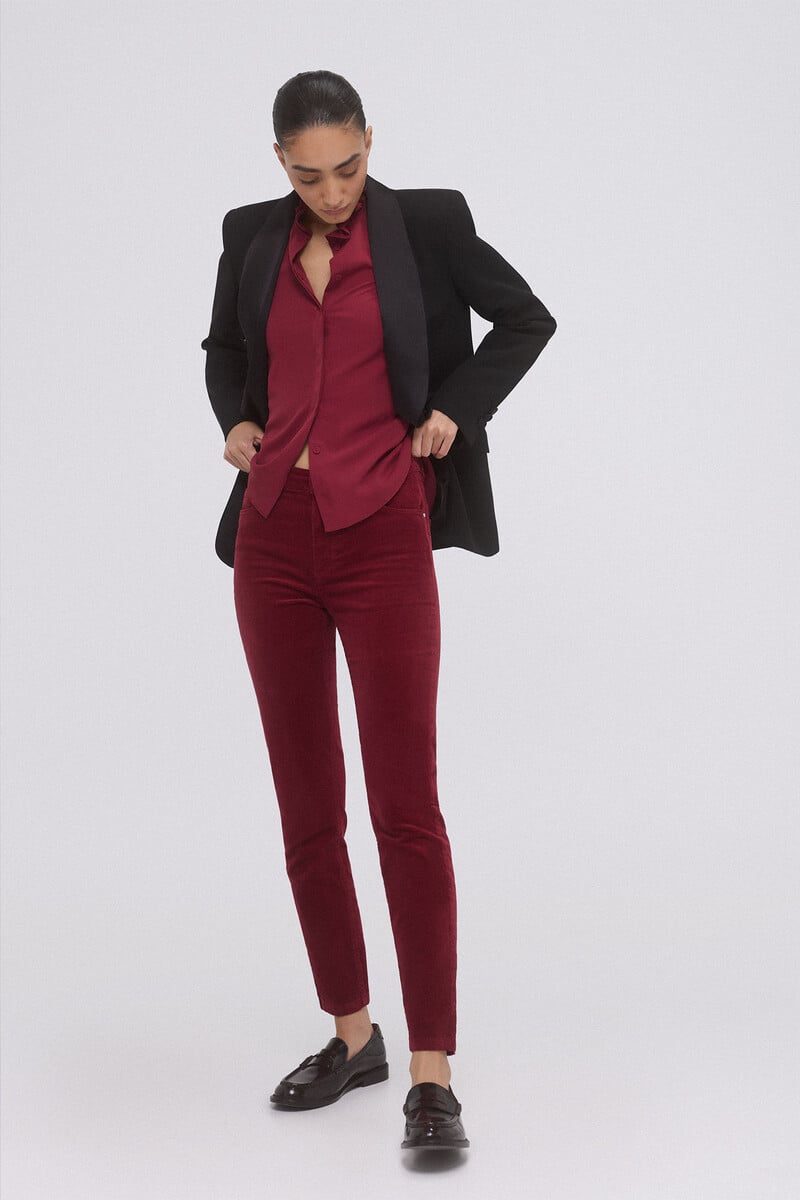 Cortefiel Pantalón push up pana Descuento
