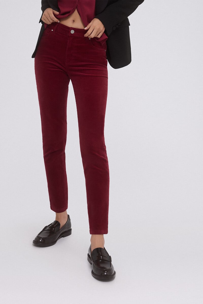 Cortefiel Pantalón push up pana Descuento