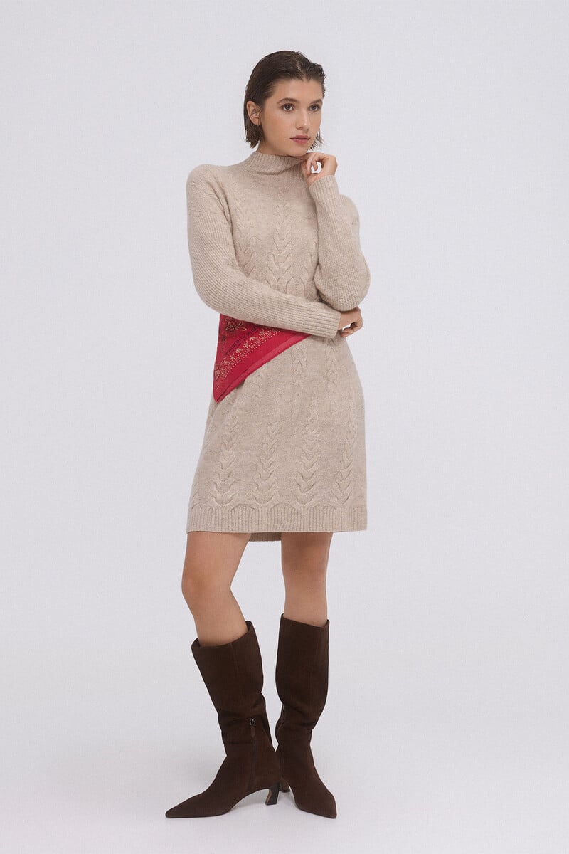 Cortefiel Vestido de punto ochos Envío internacional gratuito