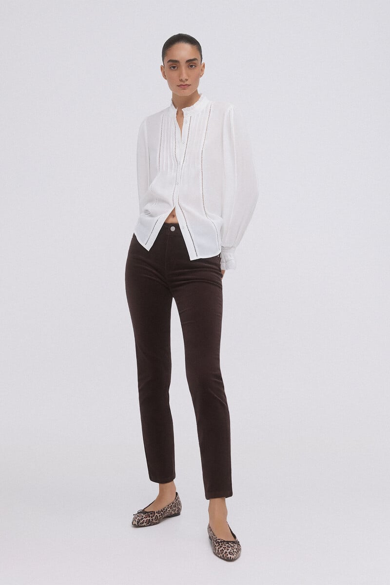 Cortefiel Pantalón push up pana Descuentos del mes